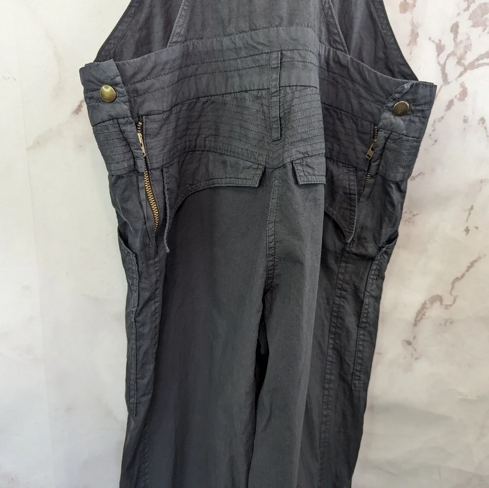 Isabel Marant Overalls Women 25 0 XS Black Skinny Bib Jumpsuit Zip Crop
